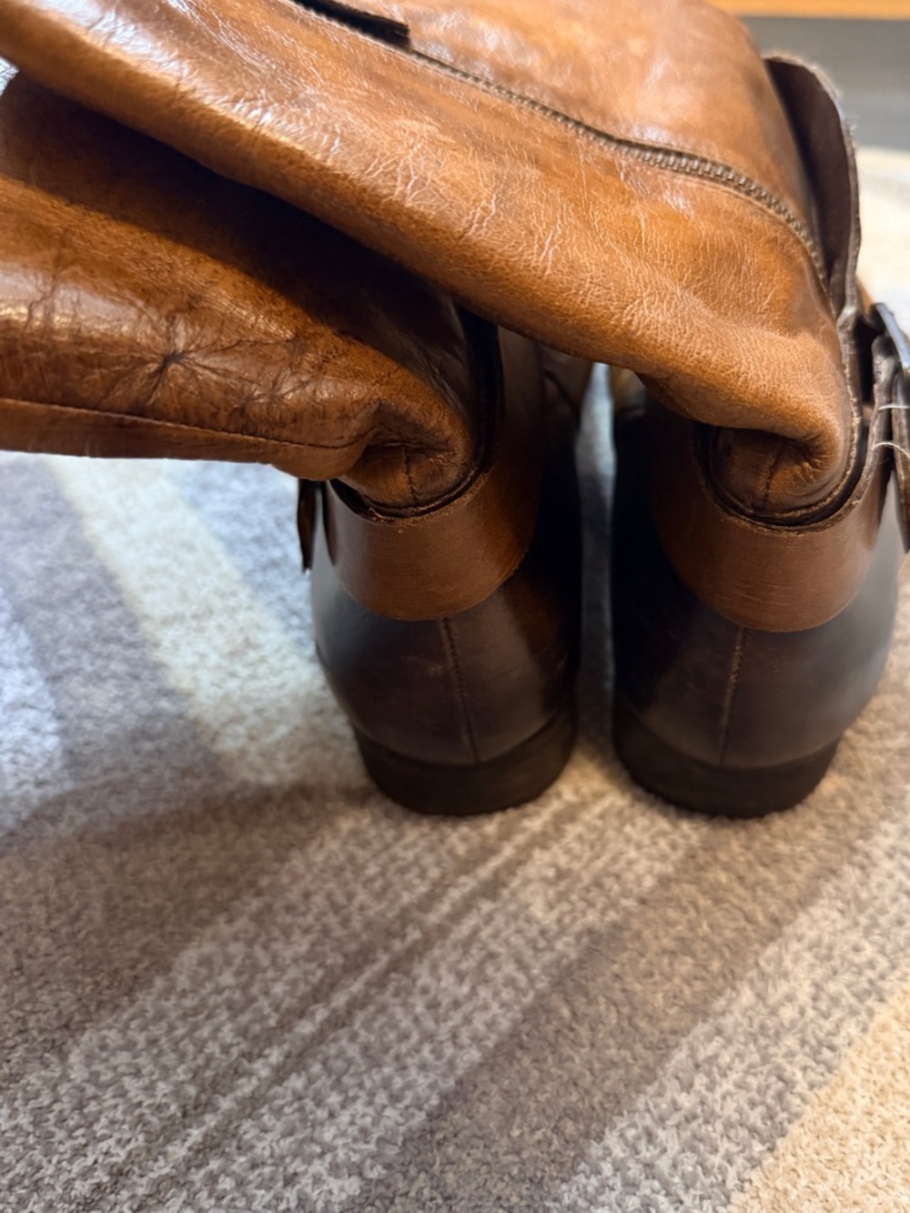 Vince Camuto|Distressed Moto Ankle Boots|Leather|Mid Shaft|Two Toned|Size 10.5 - Picture 5 of 16